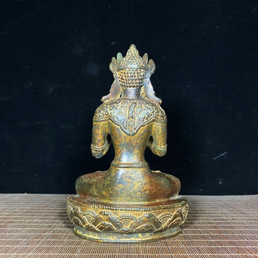 白度母結法印像 装飾品 工芸品 美術品 置物