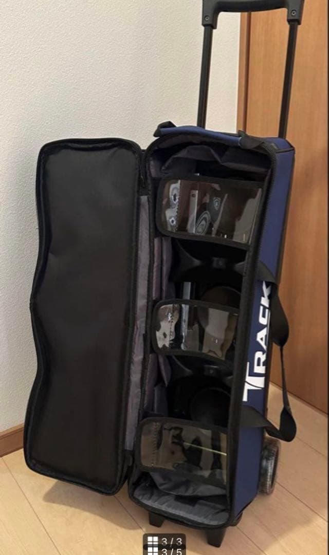 Track ボウリング 3ボールバッグ ネイビー スリムモデル