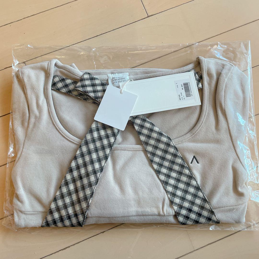 【新品未開封】Ami ribbon check tops