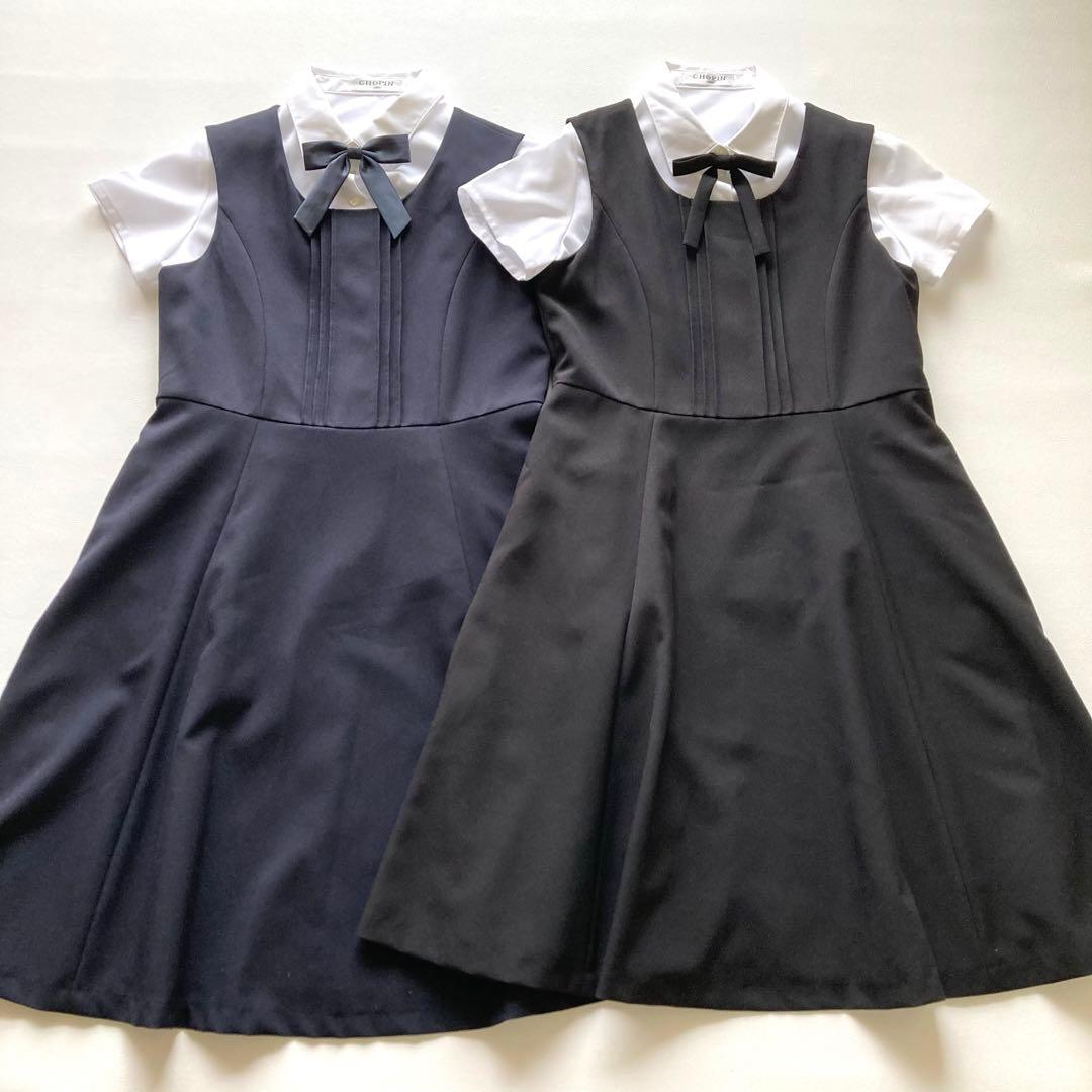 【極美品】CHOPIN （半袖ブラウス、ジャンパースカート） 双子用