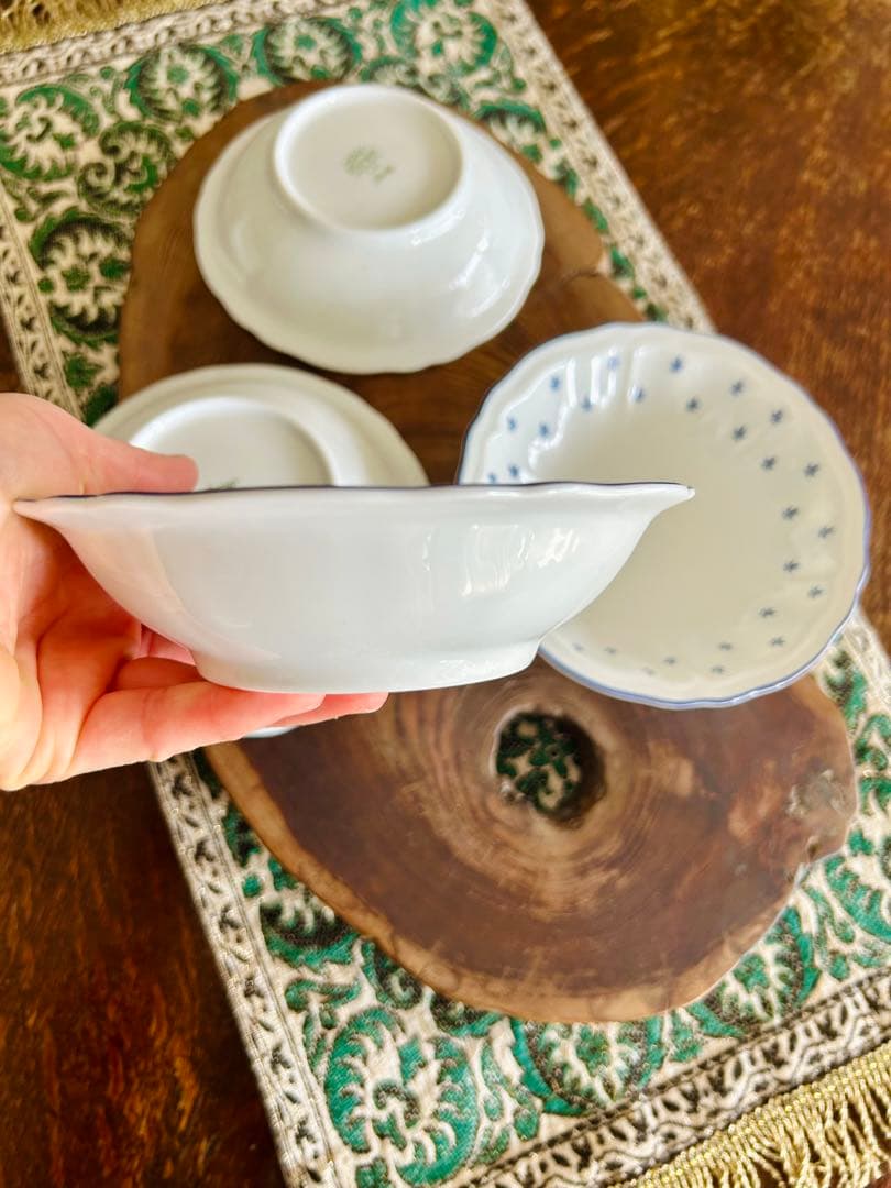 【廃盤】リチャードジノリ　ロイヤルブルー　サラダボウルフルーツボウル　4枚セット