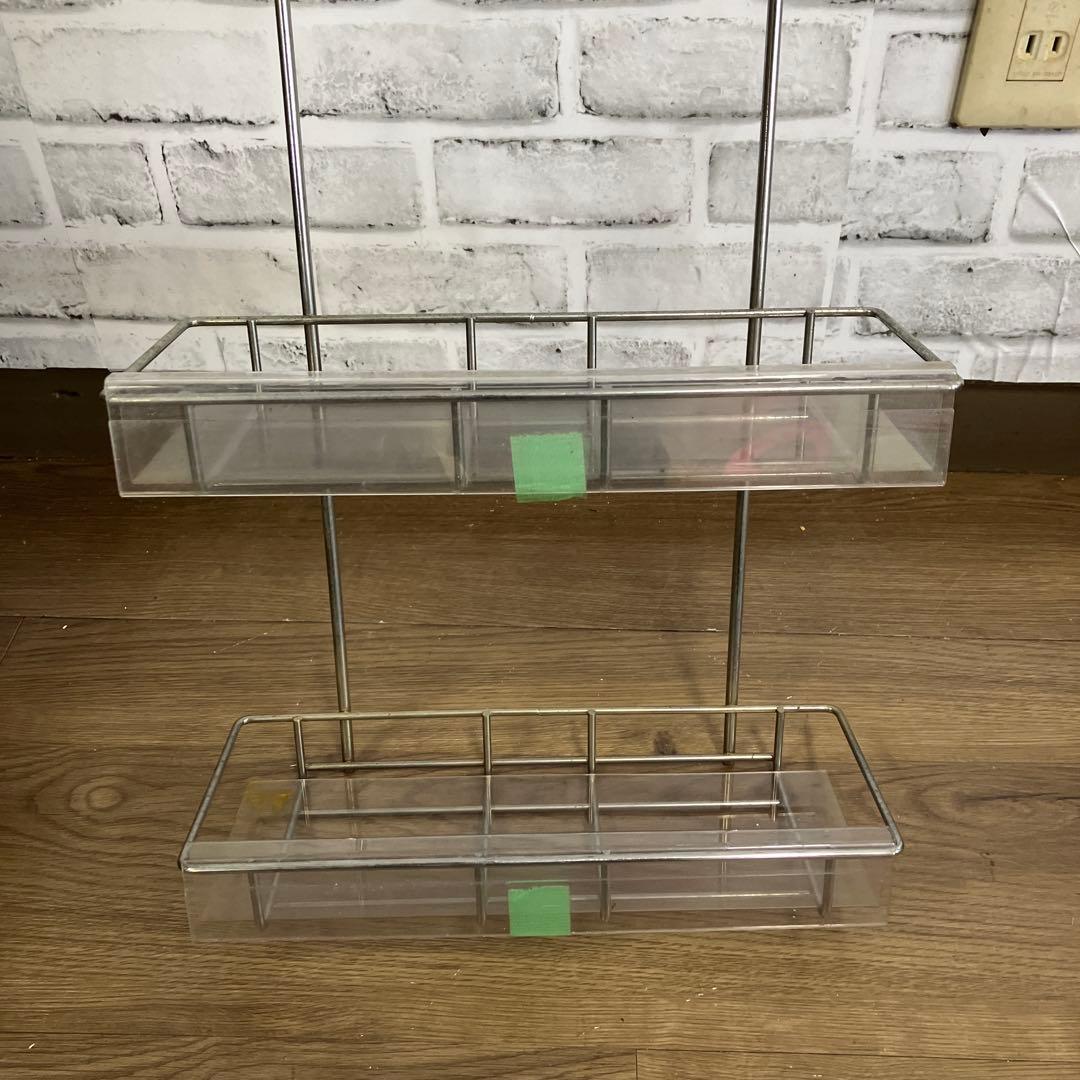 A-3 ステンレス製 スパイスラック 4段 壁掛け キッチン収納 小物収納