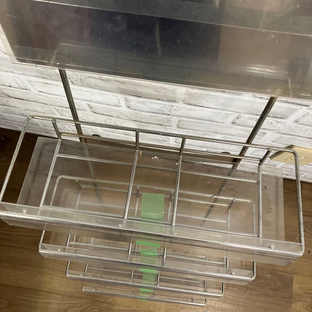 A-3 ステンレス製 スパイスラック 4段 壁掛け キッチン収納 小物収納