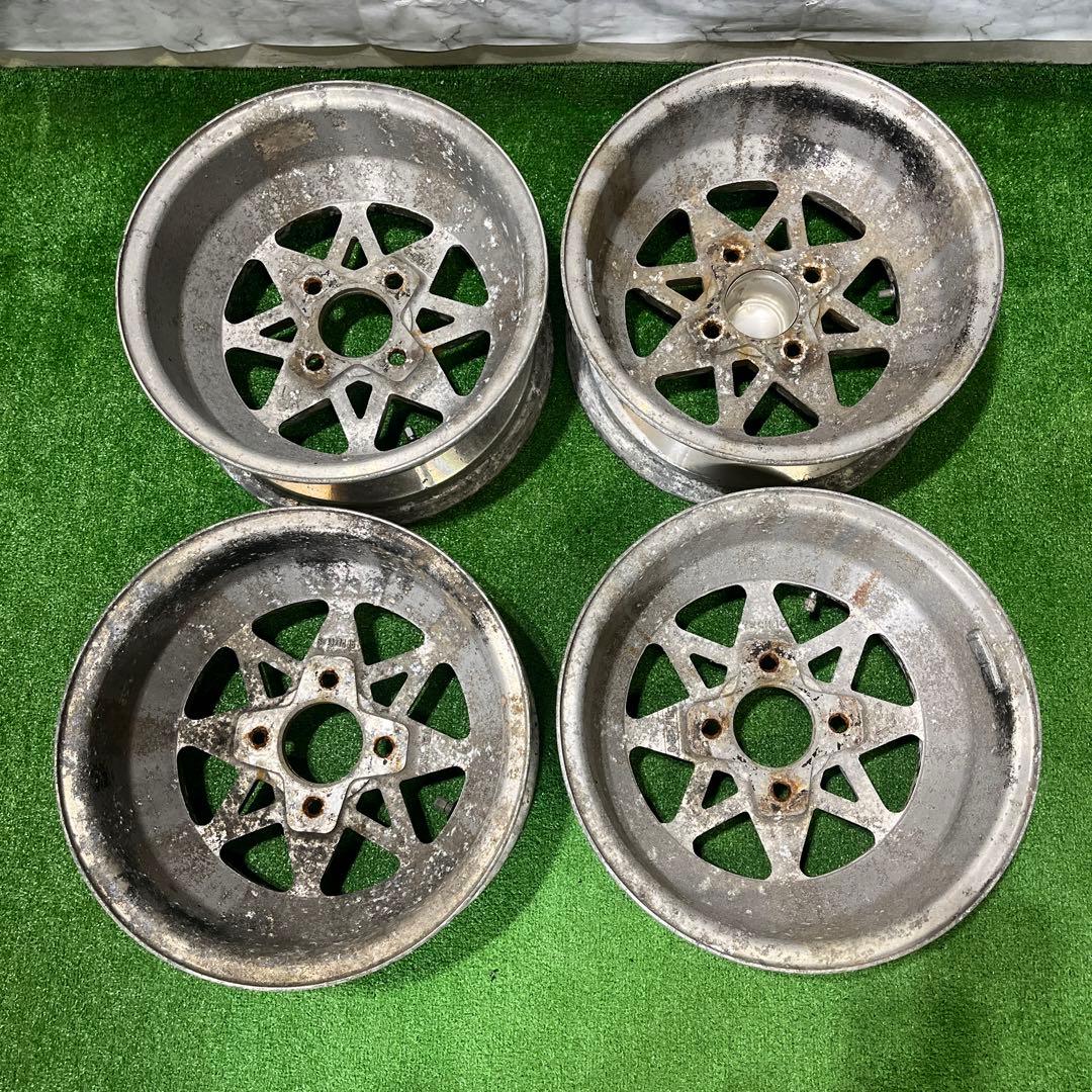 蓮①2本 テクノレーシング　14\" 6J 114.3 4穴　当時物！