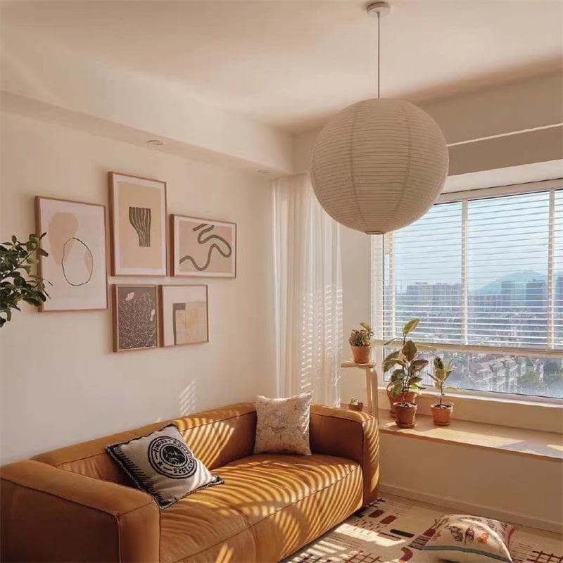 イサムノグチ　30A AKARI　ペンダントランプ　白色　つり線付　リプロダクト