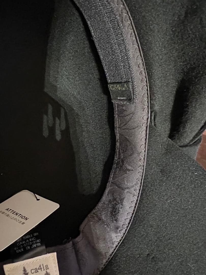 CA4LA リボン付き 黒 ウールハット フェルト 日本製