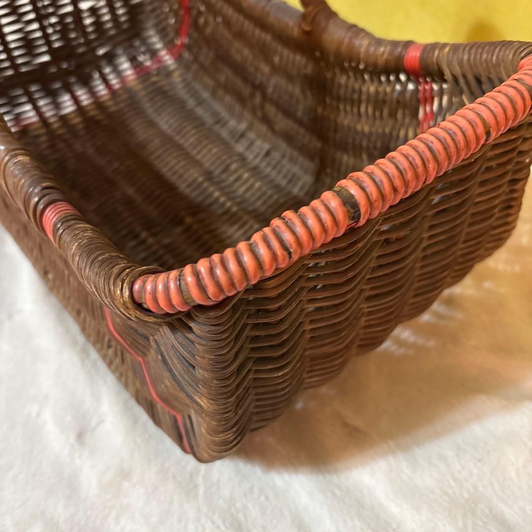 イギリス　アンティークバスケット