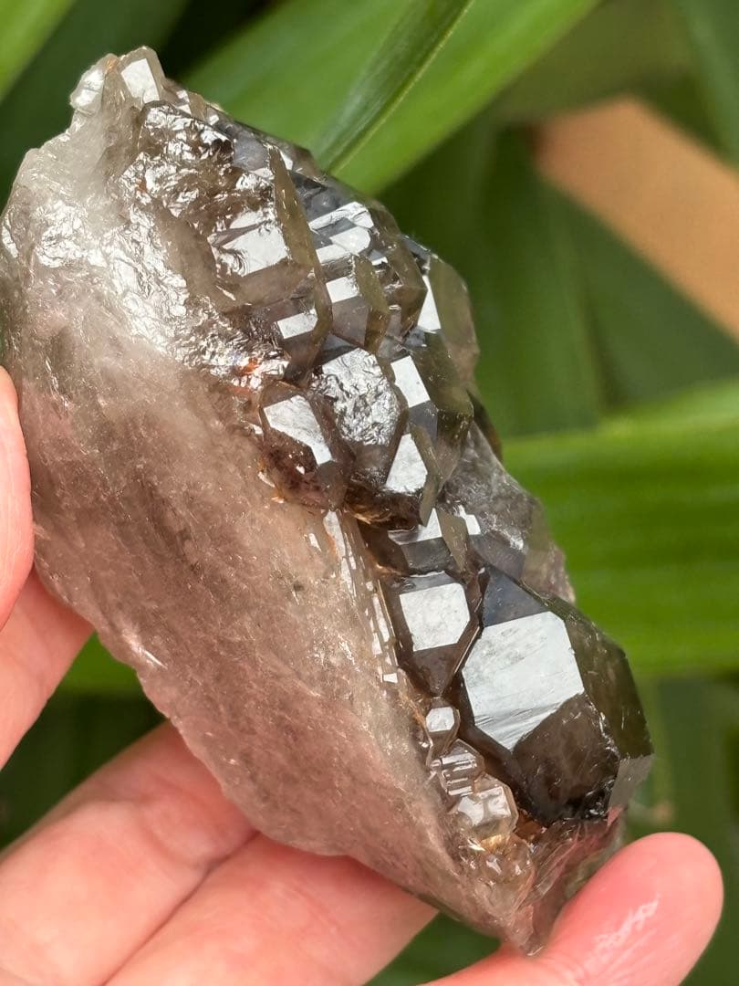 ブラジル産　ジャカレー水晶　ワニ水晶　エレスチャル　303g かっこいい　天然石