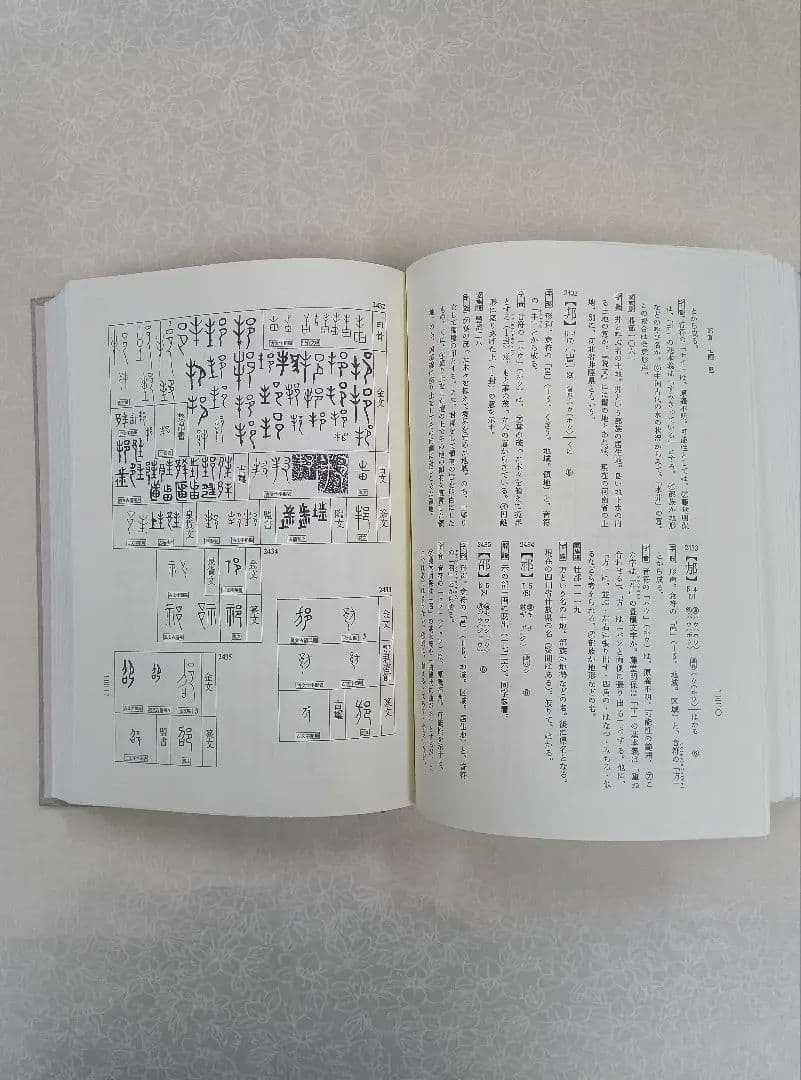 甲骨金文辞典　上下冊　雄山閣　※別冊なし、函なし。※ヨゴレ、スレ多。中は良好。