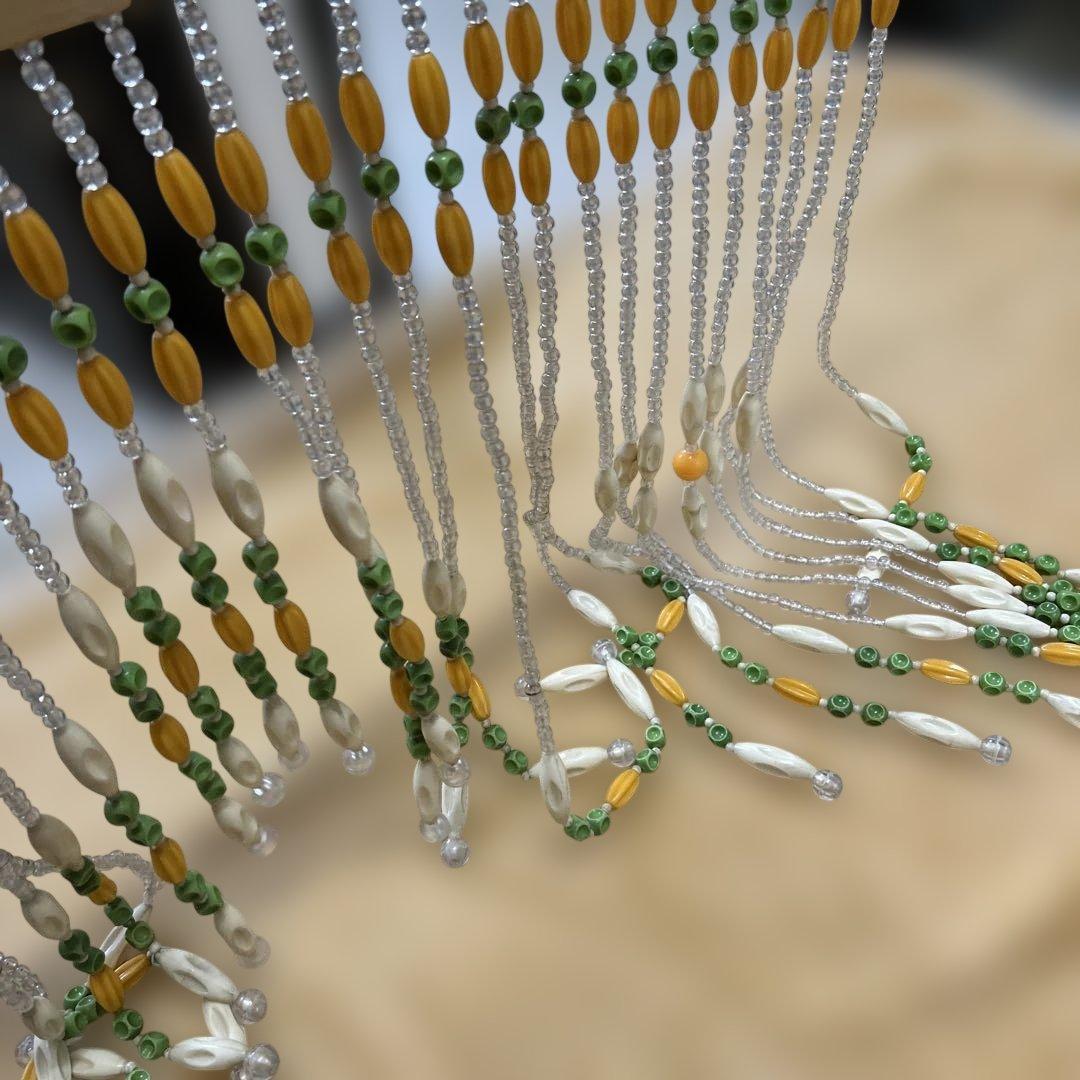 ビーズ のれん 昭和レトロ キズ 汚れ あります