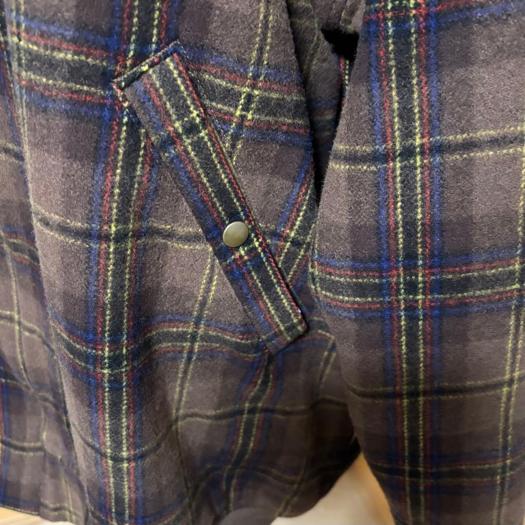 希少swagger スワッガー チェック柄 ファーコート y2k 00s 超レア