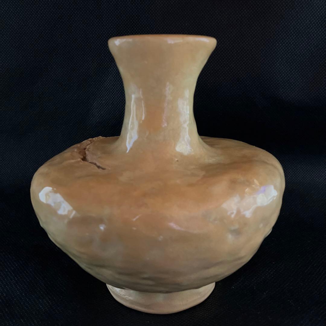 二六焼　楽山焼　水月焼　佐々木二六　　天神蟹　花瓶　花器　一輪挿し　年代物　珍品