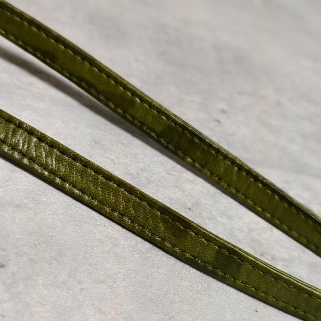 LOEWE ロエベ アナグラム ナッパレザー ショルダーポーチ カーキ