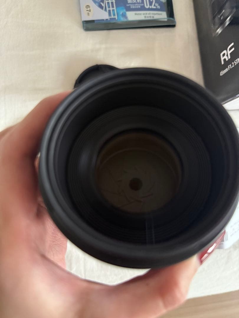 【希少】キヤノン RF45mm F1.2 STM（保護プロテクター付）