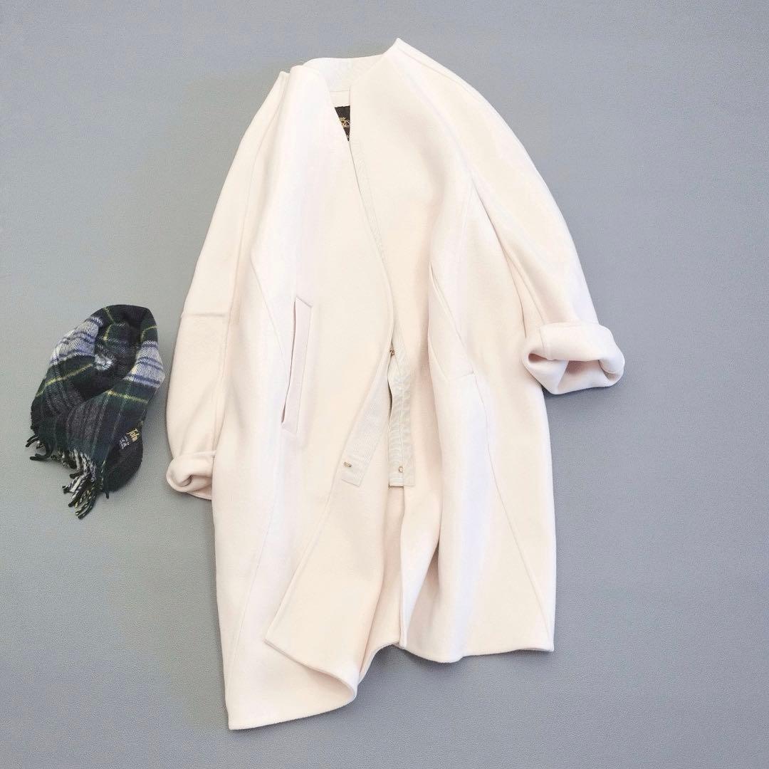 DRAWER ドゥロワー　ウールビーバーケヌキスリット　ノーカラーコート