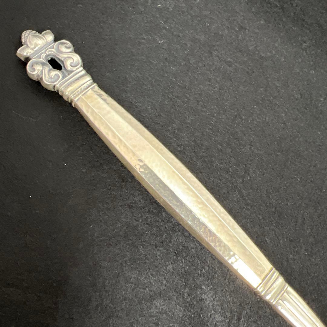 ジョージジェンセンエコーンsterling925特大グレービーレードル　202g