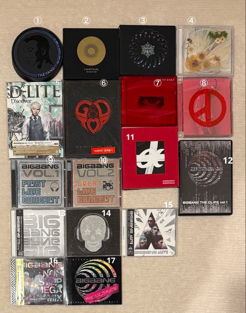 BIGBANG・メンバーソロ　CD・DVD等コレクションまとめ売り(おまけ付)
