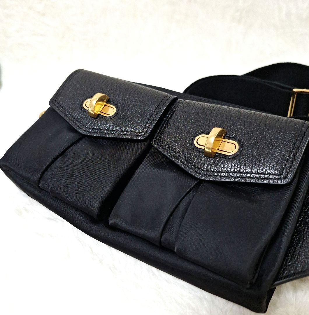 Used ♥ ケイトスペード ボディーバッグ ショルダー ブラック ゴールド