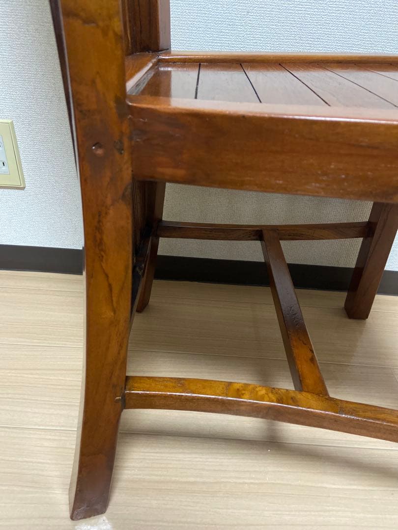 t*0様 アンティークチーク ハイバックチェア