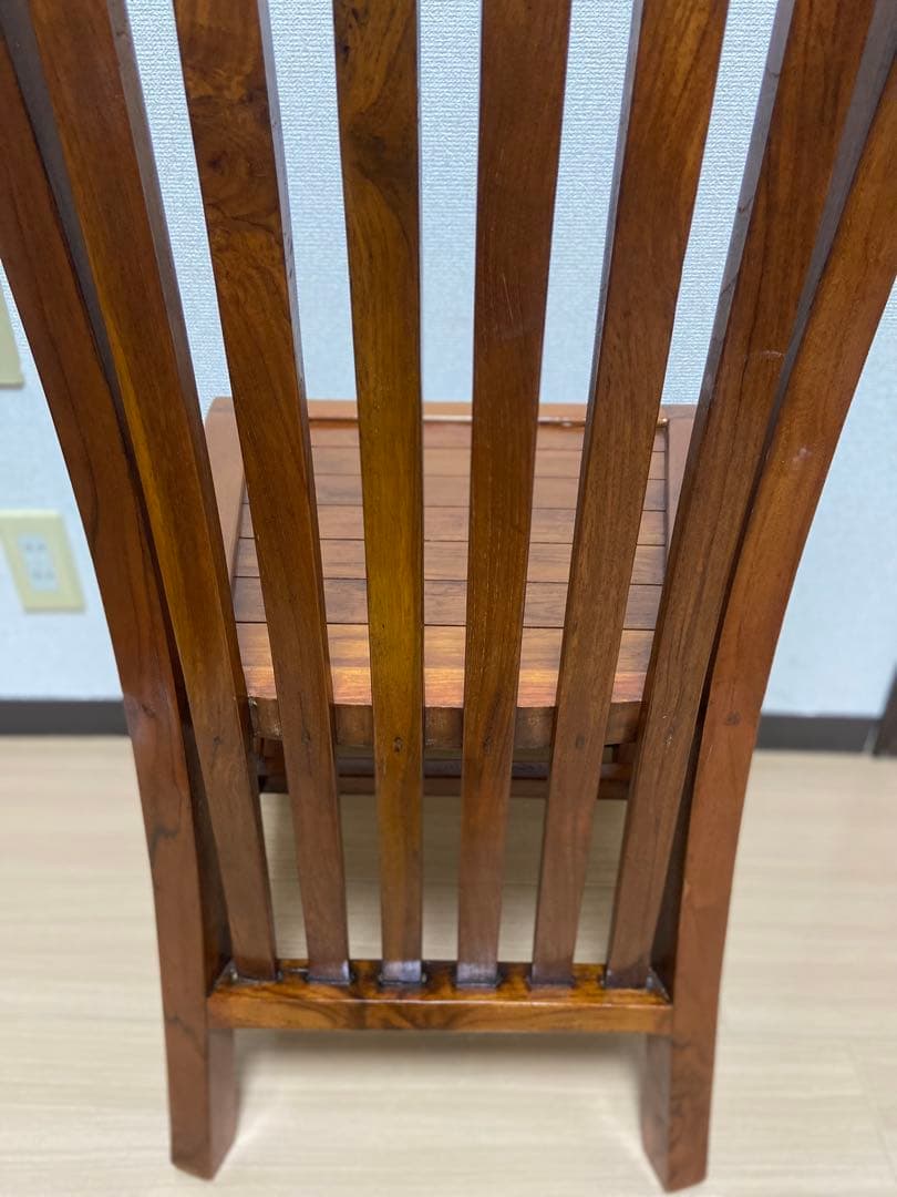 t*0様 アンティークチーク ハイバックチェア