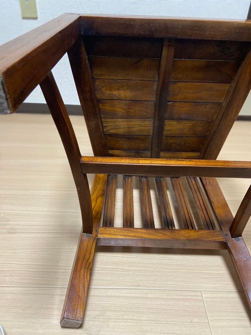 t*0様 アンティークチーク ハイバックチェア