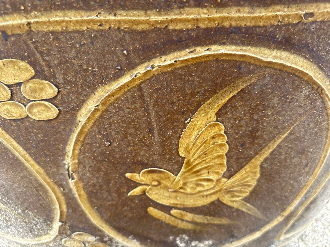 特大メダカ鉢　睡蓮鉢　洋風　インテリア　希少 陶磁器　焼き物　ピータン　皮蛋　甕