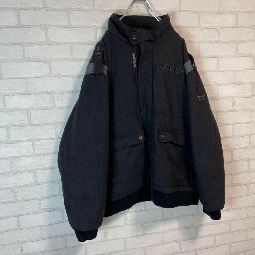 希少！COOGI 刺繍ロゴ 極厚 超オーバーサイズ スタジャン B系 チカーノ