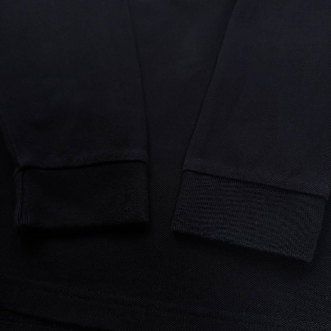 フレッドペリー　長袖ポロシャツ　ワンポイント刺繍ロゴ　XLサイズ　ブラック　古着