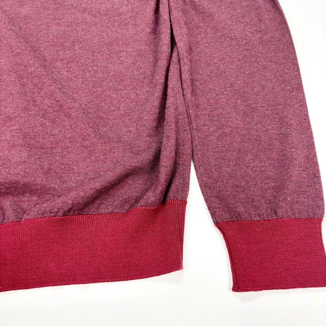 美品✨LOUIS VUITTON ニット カシミヤ混 刺繍ロゴ ボルドー