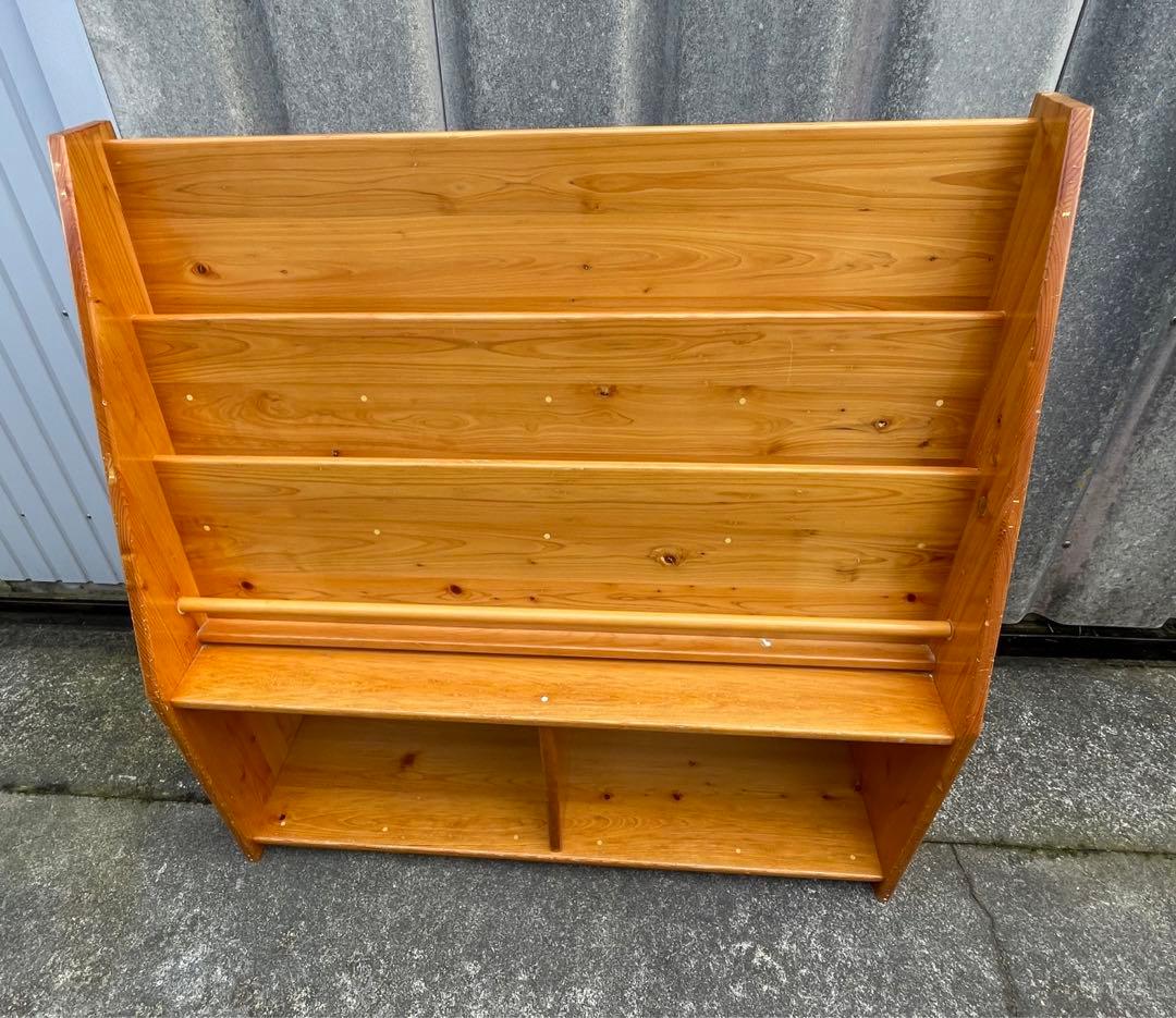 稀少/無垢材/大型/絵本棚/本棚/収納棚/幼稚園/学校/店舗什器