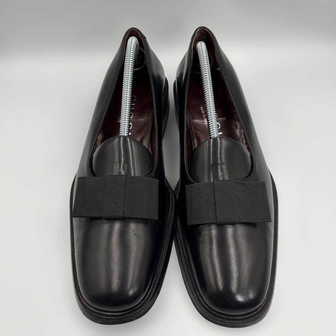 極美品✨GUCCI グッチ リボン ローファー ドレスシューズ 黒 43E