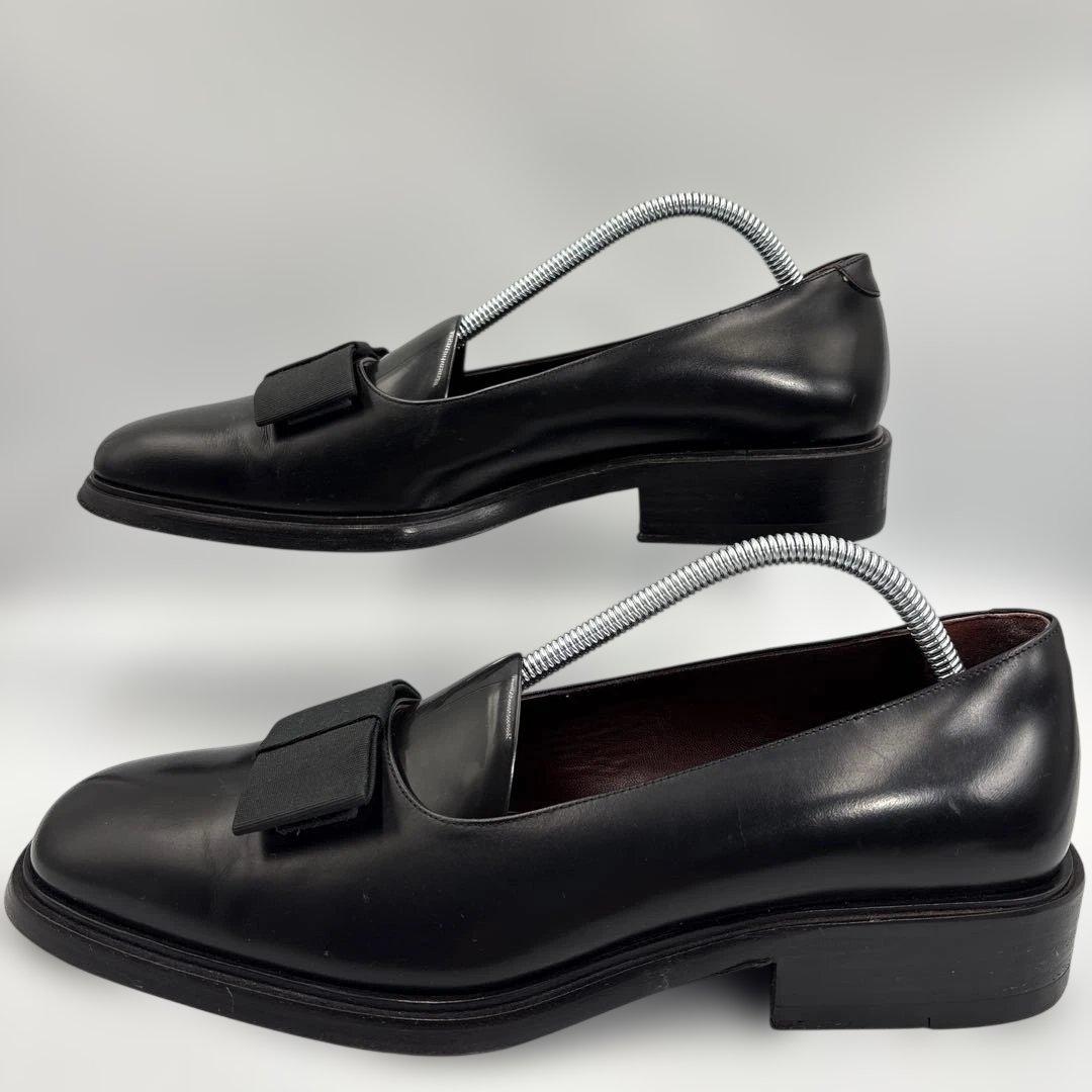 極美品✨GUCCI グッチ リボン ローファー ドレスシューズ 黒 43E