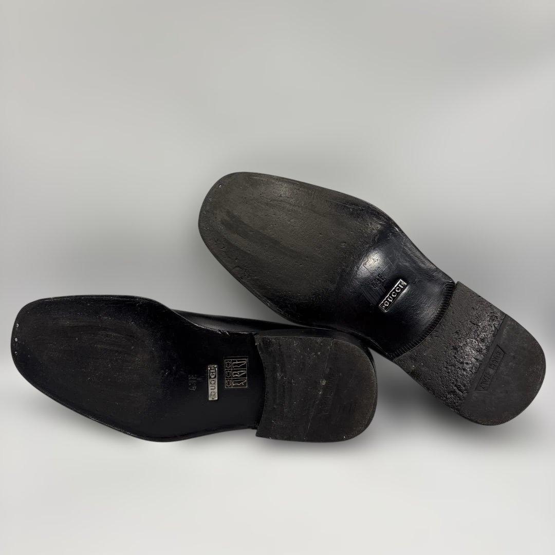 極美品✨GUCCI グッチ リボン ローファー ドレスシューズ 黒 43E