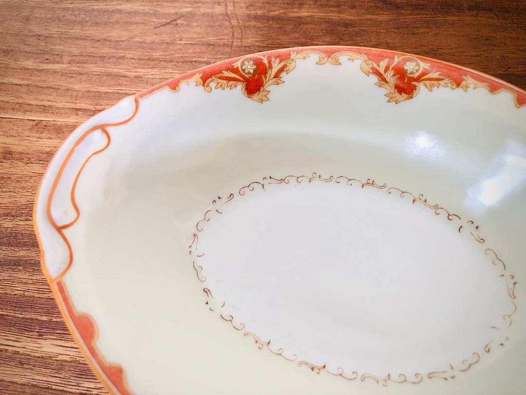 オールドノリタケ　カレー皿　深皿　洋風皿　花柄