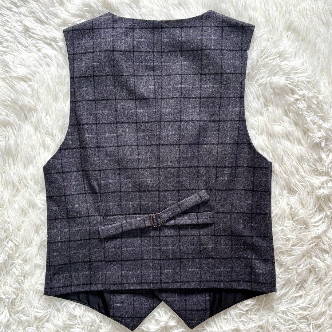 【未使用級】Sサイズ 3ピース セットアップスーツ ペンチェック 黄色 ビジネス