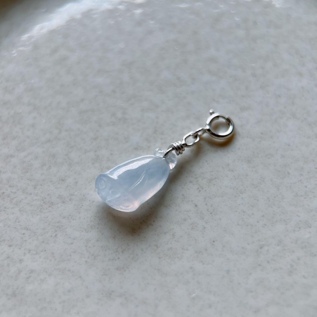 ミャンマー産天然本翡翠 チャーム シルバー925