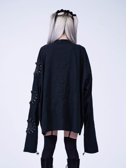 IMVAL×GALFY / Doll Dog 大萌袖 L/S TEE［BLK］