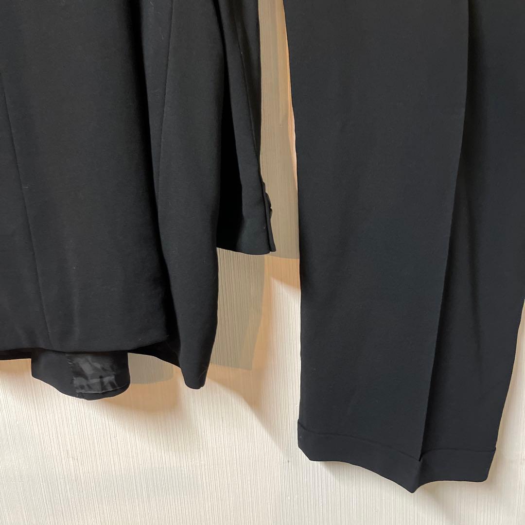 大きいサイズ ジョルジオアルマーニ ダブルスーツ サイズ66 ブラック メンズ