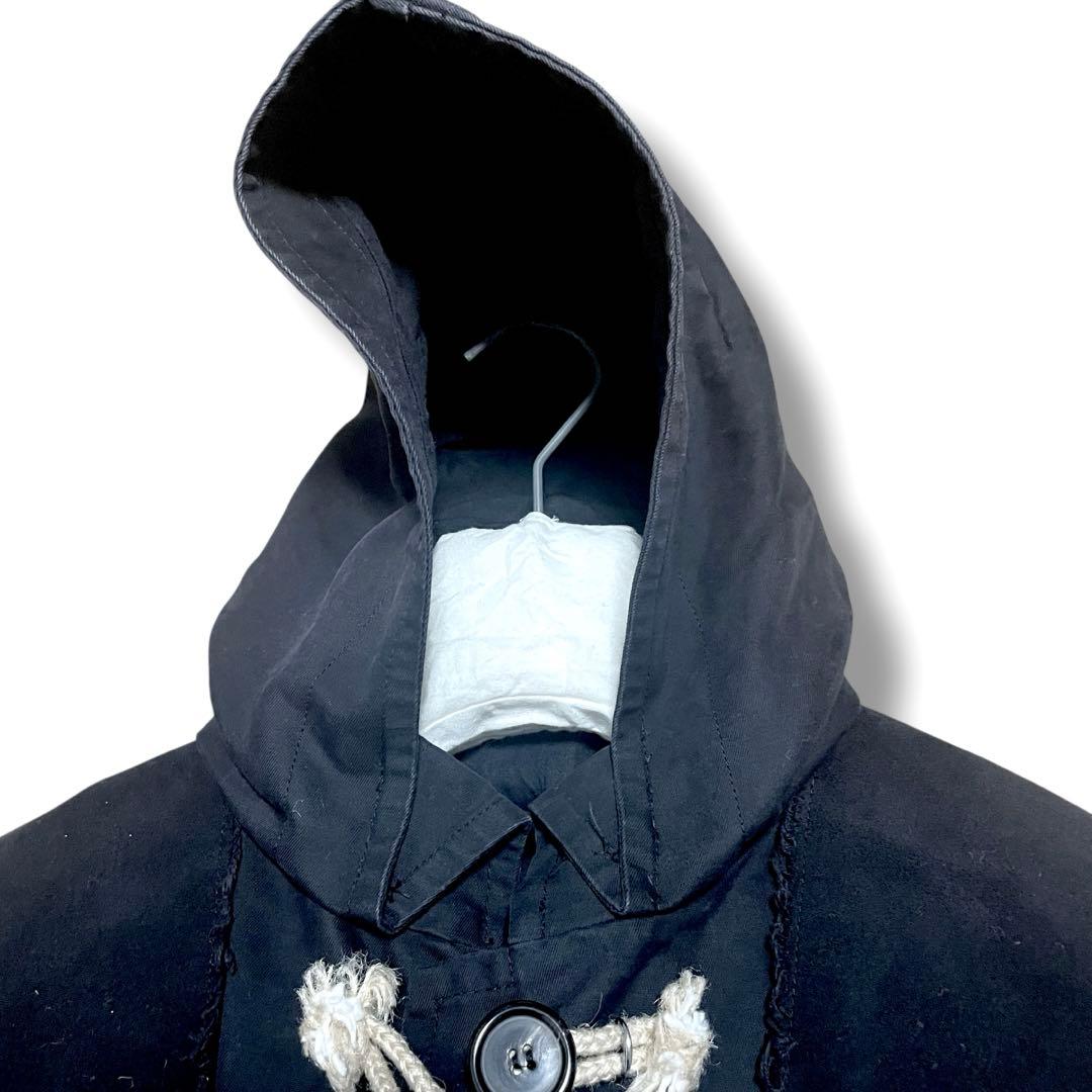 希少/03aw/マルタンマルジェラ/モールスキンダッフルコート/黒/50