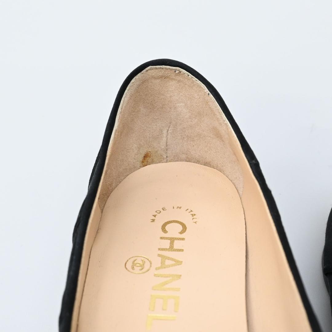 ■ □ 149★年 07P CHANEL シャネル リボンパンプス ココマーク*