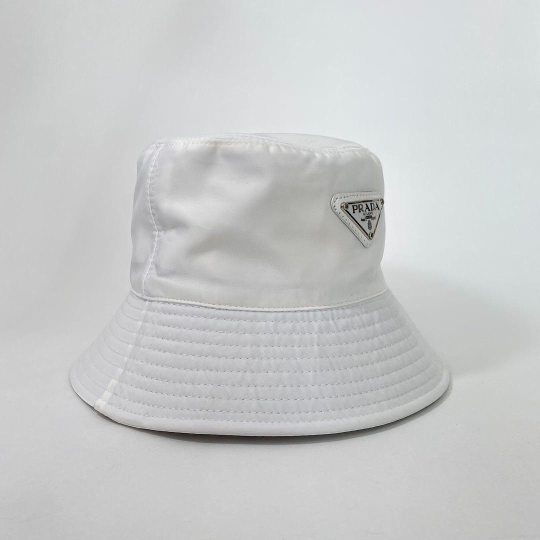 【正規・超人気商品】PRADA プラダ バケットハット キャンバス ホワイト