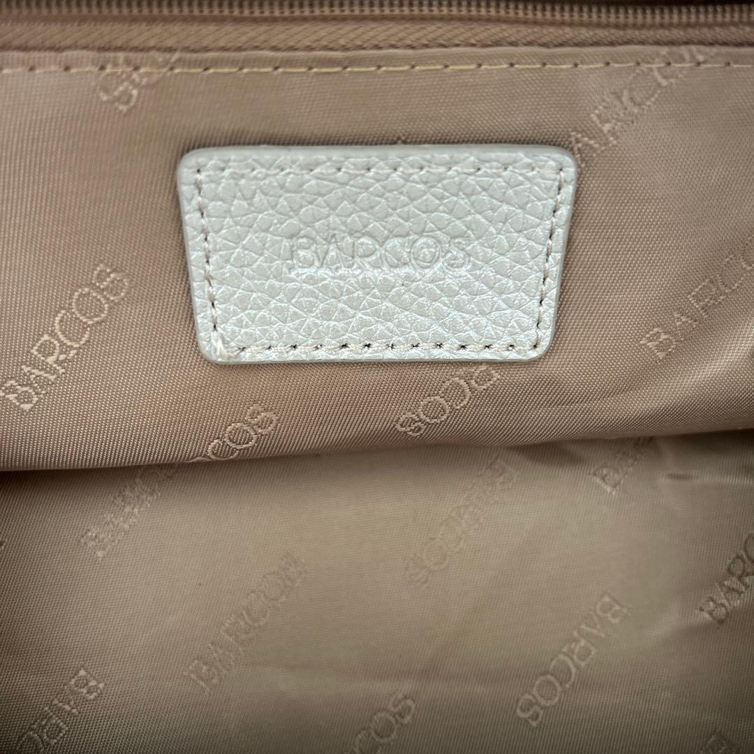 BARCOSシュリンクレザー3層ハンドバッグ　未使用品