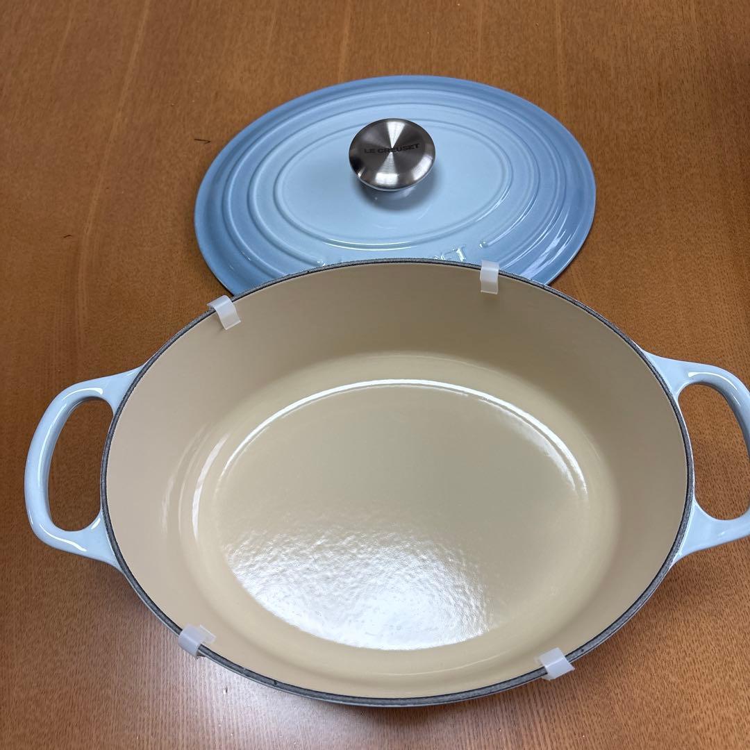 ル・クルーゼ　両手鍋　ココットオバール　27cm コースタルブルー