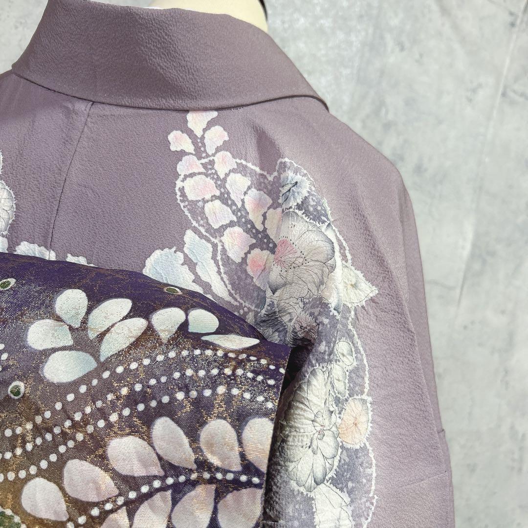訪問着フルセット　辻ヶ花　翠山工房　着物　正絹　薄紫　華やか　大人可愛い