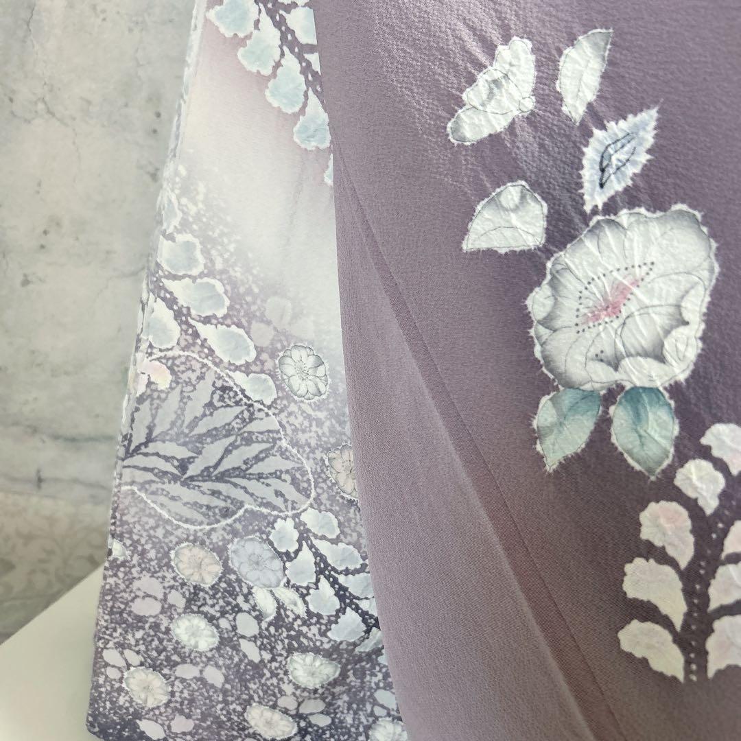 訪問着フルセット　辻ヶ花　翠山工房　着物　正絹　薄紫　華やか　大人可愛い