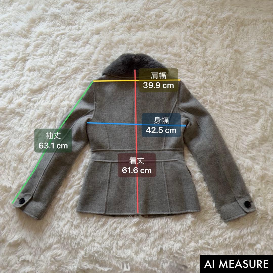 美品✨バーバリー　BURBERRY LONDON カシミヤ混ラビットファーコート