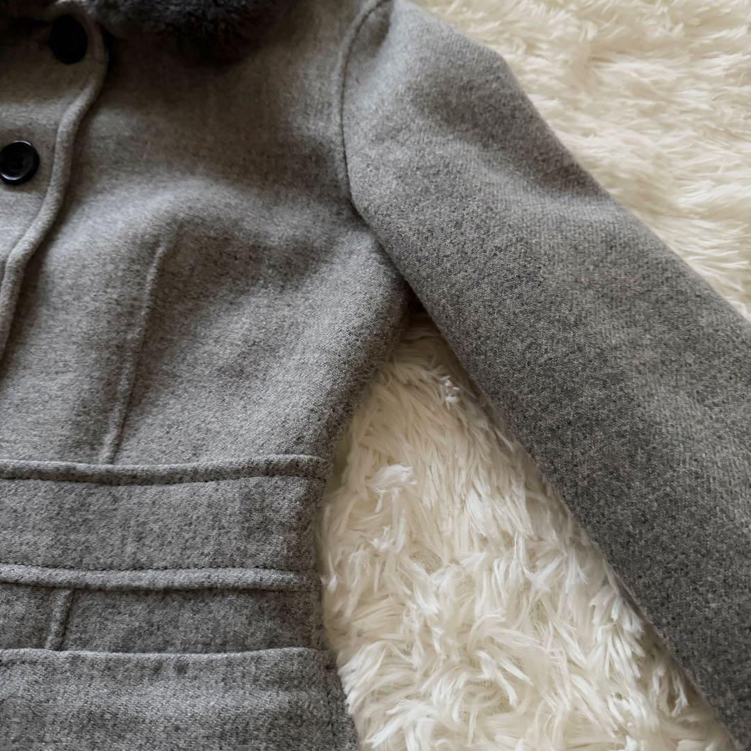 美品✨バーバリー　BURBERRY LONDON カシミヤ混ラビットファーコート