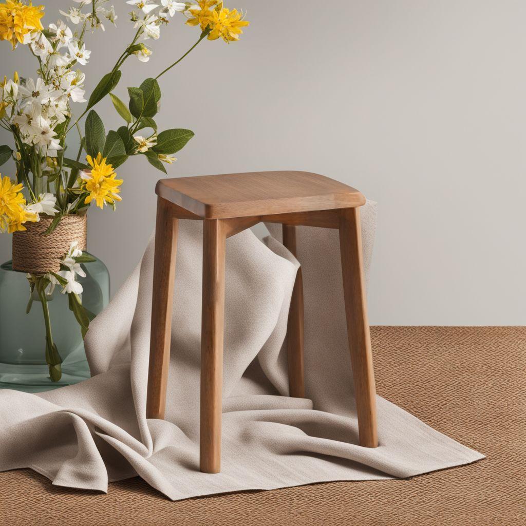 天然木スタッキングスツール - 安全・耐久・省スペースデザイン