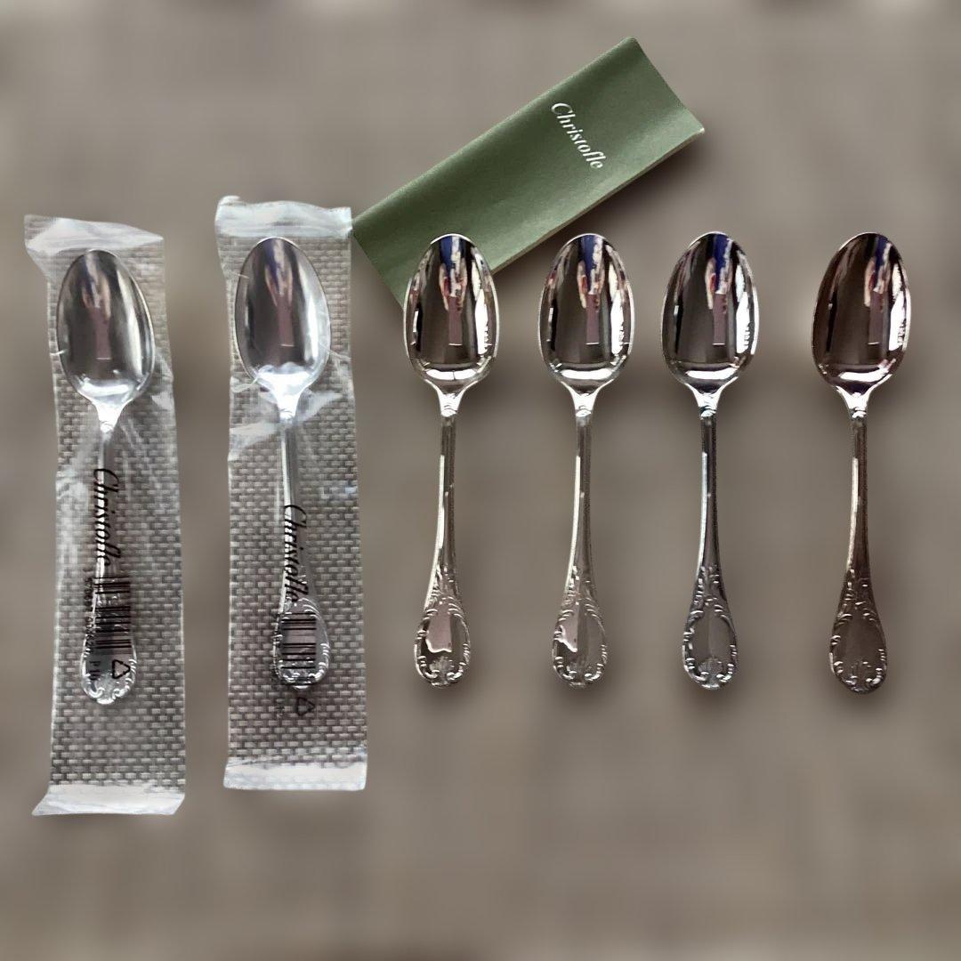 《CHRISTOFLE MARLY》シルバーコーティングティースプーン6本