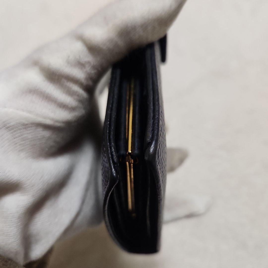 CHANEL シャネル キャビアスキン がま口　長財布　ブラック